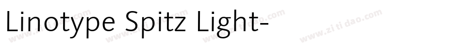 Linotype Spitz Light字体转换